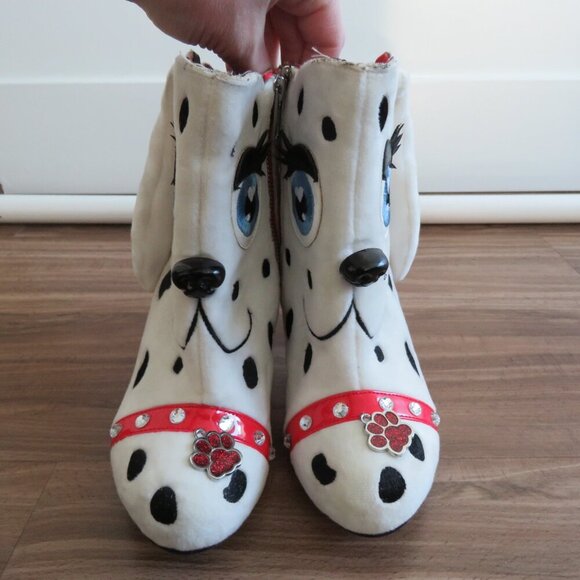 IRREGULAR CHOICE Dalmatian Pooch Perfect High Heel Boots Whimsy - Size US 5.5 - Picture 7 of 16